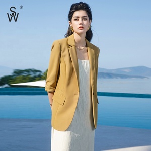 Blazer pour femme, <span class=keywords><strong>vêtements</strong></span> d'affaires haut de gamme, vente en gros, pour printemps et automne - Product Image 5