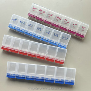 Boîte à pilules promotionnelle personnalisée avec logo, une semaine, rangée unique, 7 compartiments, cadeau promotionnel pour les soins de santé - Product Image 3