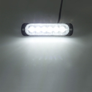 Luz de advertencia de 6 LED, 12-24V, luz intermitente ultrafina para coche, camión, motocicleta, montaje en pared, pantalla LED de plástico Ip65 - Product Image 3