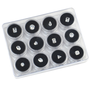 ถาดเก็บอัญมณีอะคริลิกทรงกลม12ชิ้น/เซ็ตกล่องเก็บรวบรวมอัญมณีใสพร้อมฝาปิด - Product Image 2