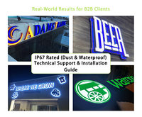 Letras LED para Camiones de Comida, Resistentes a la Tensión, para Superficies Curvas, Letrero 3D para Exteriores, Personalizado, de PVC, Publicitario, para Empresas de Automóviles