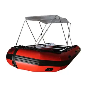 Barco de cavalo com motor inflável, pedal de isca pequena catamaran com motor