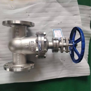 Vanne à boisseau à guillotine à étanchéité rigide Z45W-16 25 en acier inoxydable à bride, vanne à étanchéité dissimulée pour milieux aqueux à haute température - Product Image 1