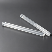 Barre carrée en acrylique PMMA découpable sur mesure, tube en acrylique fluorescent demi-bulles pour présentoirs de montres et de bijoux
