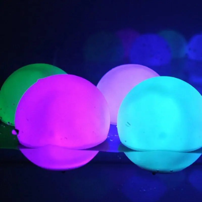 Özel havuz oyuncaklar 40cm/60cm ışık topları renkli bahçe yüzen ışık LED ışıklar topu uzaktan kumanda LED plaj topu