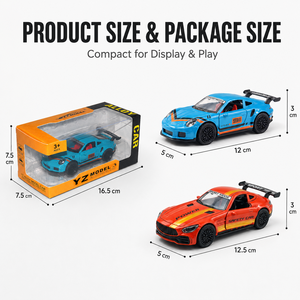 Venta al por mayor: Coche de juguete deportivo de carreras a escala 1:36 de aleación fundida a presión con alerón trasero abrible, puertas que se abren, ruedas de plástico y metal móviles, estilo <span class=keywords><strong>GTR</strong></span>. - Product Image 5