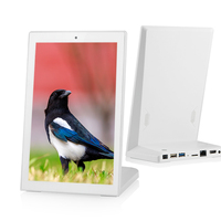 Tablet vertikal bentuk L, pemutar AD Android 10 inci UNTUK RESTORAN memesan Tablet Android