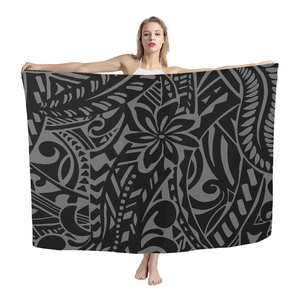 Custom Polynesian Tribla Print <strong>Hawaiian</strong> Sarongs Beach Pareo Women Summer Beach Party Split Cover Up - Product Image 6
