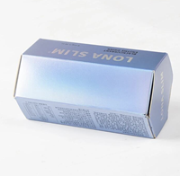 Boîte en carton hexagonale de forme personnalisée, papier spécial argenté 350g avec logo personnalisé, vente en gros