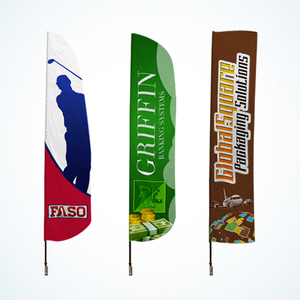 Roadside Advertising Flying Teardrop Feather <b>Flags</b> Colorful Beach Decorative Banner with Fiberglass Flagpole for Trade Show Tent - Product Image 3