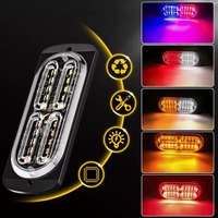 20 LED-Blitzleuchten Auto-Notfall-Blinklicht 12V 24V Stroboskope für Auto DRL LKW Bernsteinfarbene Signallampe