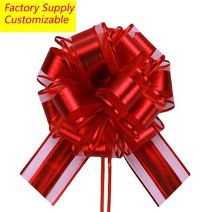Venta al por mayor tridimensional verde floral tirar flor cinta grande brillante Navidad <span class=keywords><strong>regalo</strong></span> embalaje corteza hecha - Product Image 3