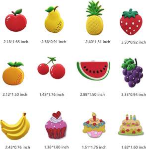 Imanes de nevera con diseño de frutas y helados, estilo Art Deco, ecológicos, ligeros, decoración para el hogar, regalo de PVC - Product Image 2