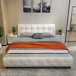 Letto Matrimoniale Popolare in Tessuto Moderno e Semplice da 1.8m Struttura Letto Queen e King Size per Camera da Letto Padronale di Lusso Leggero per Camera Nuziale - Product Image 5
