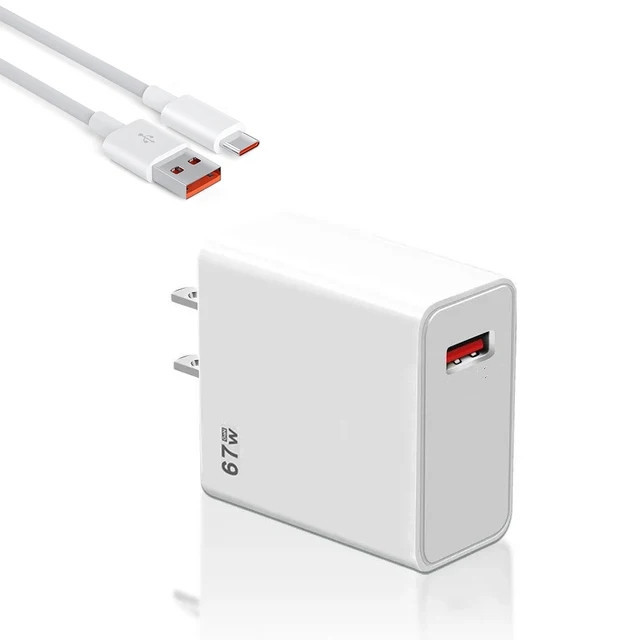 Factory Price 67W USB Charger With 6A Cable Type-C Interface Travel Phone Charger Fast Chargers for Android Phones