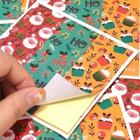 Stock prêt d'autocollants de Noël de renne étiquettes adhésives logo personnalisé étiquettes de cadeau de vacances en vrac autocollants de sceaux d'emballage
