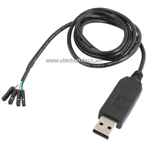 สายแปลงสัญญาณ USB TTL 6 พิน รุ่น <span class=keywords><strong>Utech</strong></span> YT-TTL09-2 คุณภาพสูง TTL-232R-3V3 พร้อมสายถักป้องกัน FTDI  ตัวนำทองแดงเคลือบดีบุก  วัสดุ PVC - Product Image 4