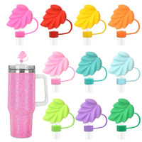 Capuchons de paille fantaisie en plastique colorés de qualité supérieure, moulés par injection, de qualité alimentaire, pour accessoires de tasses à eau