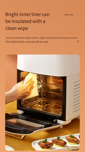 Friteuse à air 15L avec écran tactile LCD, grande capacité, entièrement automatique, indicateur LED, protection contre la surchauffe, pour la maison, la voiture et le camping-car - Product Image 5