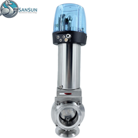 Systèmes de refroidissement liquide pour centres de données, vanne papillon pneumatique en acier inoxydable à trois colliers avec C-TOP
