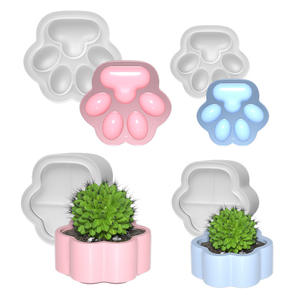 Cadeau parfait, ensemble de boîtes de rangement pour patte de chat en forme de miroir, pot de fleur <span class=keywords><strong>fait</strong></span> <span class=keywords><strong>maison</strong></span>, moules en silicone pour savon, <span class=keywords><strong>cendrier</strong></span> - Product Image 6