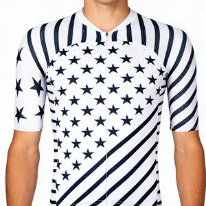 Maillot de cyclisme à manches courtes, coupe-vent, respirant, à séchage rapide, avec motif étoiles et rayures, élégant, pour <span class=keywords><strong>cycliste</strong></span> - Product Image 5