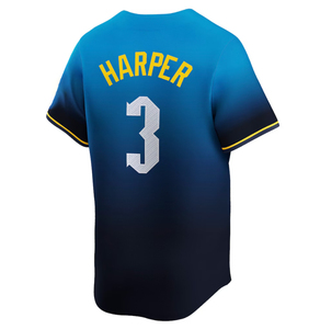 Maglie da baseball da uomo Philadelphia # Maglia da Giocatore Edizione Limitata 3 Harper Blue City Connect - Product Image 1