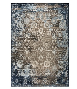 Modern Luxury Designer Rug Blue Grey Tone Hand Knotted <b>Craft</b> Premium New Zealand <b>Wool</b> Carpet for Stylish Home Decor - Product Image 1