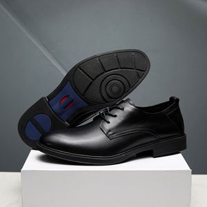 Zapatos Formales de Negocios de Diseño Italiano de Lujo, Zapatos de Vestir para Caballero, con Punta Cuadrada, Transpirables, de Cuero Casual para Hombre - Product Image 3