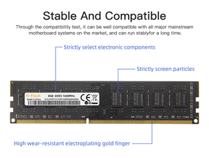 H-FLASH RAM DDR4 4GB 8GB <span class=keywords><strong>16GB</strong></span> 32GB 2133MHz 2400MHz 2666MHz 3200MHz DDR4 số lượng lớn Bộ nhớ RAM cho máy tính để bàn kingst - Product Image 6
