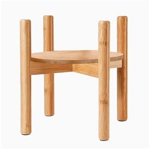Bamboo <b>Bottle</b> <b>Rack</b> Round Standing Type 1 Tier Kitchen <b>Storage</b> Holder Beverage Organizer - Product Image 5
