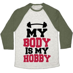 Camiseta de béisbol unisex Tri-Blend de My Body Is My Hobby - Product Image 1