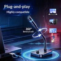 Microphone à condensateur SADA MK18 - USB filaire pour ordinateurs portables, streaming en direct, cours en ligne |   Réduction du bruit, surveillance en temps réel |