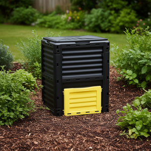 Bac à compost de jardin extérieur grande capacité 80 gallons, modèle jaune D0100X35P8T pour une fertilisation rapide du sol - Product Image 2