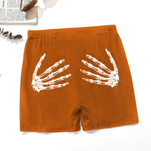 <span class=keywords><strong>Pantaloncini</strong></span> da ragazza alla moda a vita alta <span class=keywords><strong>pantaloncini</strong></span> sportivi elasticizzati in maglia con stampa stile sportivo traspirante colorati per il Fitness - Product Image 2