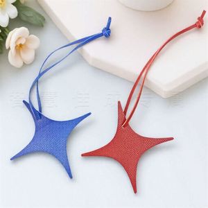 Wholesale Four-point Star PU Leather <b>Charm</b> Colorful <b>Bag</b> Pendant Star Shape Candy Color <b>Bag</b> Pendant Car Accessories - Product Image 4