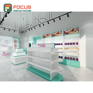 High End Wig Display Cabinet Glass Panel Lighted Drawer Multi Shelf Hairpiece Display Cabinet Unit - Product Image 2