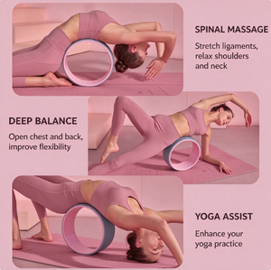 Roue de yoga unisexe EVA, modèle 3D à points flottants, rouleau de massage pour Pilates, roue Dharma portable pour l'ouverture dorsale et la flexion vertébrale - Product Image 5