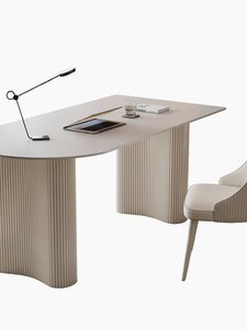 Simple Style Metal Computer Table Pure White Household Nordic Modern Artificial Board Surface Foldable Eco-Friendly Small - Product Image 5