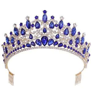 Prinses Kroon Mode Temperament Barokke Waterdruppeltjes Boren Haar Accessoires Groothandel Prinses Kroon Voor Meisjes