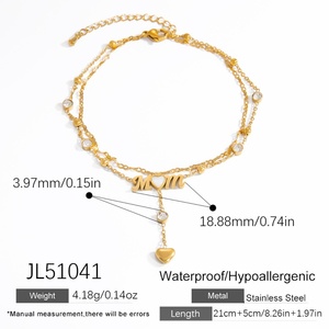 Chaînes de cheville en acier inoxydable pour femmes, cadeau de fête des Mères, accessoires de pied, vente en gros, chevillères tendance - Product Image 6