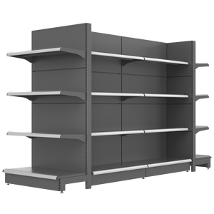 El expositor ligero de doble cara para supermercado está hecho de material metálico de acero duradero. - Product Image 1