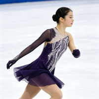 Robe de patinage artistique en strass violet foncé, maille, une manche longue, dos lacé, pour compétition et performance adulte et enfant