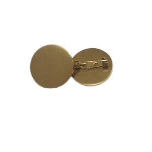 Yiwu Aceon acier inoxydable or blanc estampage broche réglage Micro pierre pavée luxe bord plaques signalétiques épinglette - Product Image 2