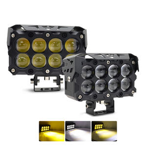 Phare de travail LED à 8 lentilles, double couleur, étanche, pour moto, voiture, camion, VTT - Vente en gros - Product Image 1