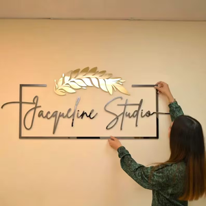 <span class=keywords><strong>Lettere</strong></span> <span class=keywords><strong>alfabeto</strong></span> in metallo con logo in oro, lettera in oro 3D, marchio d'oro - Product Image 1