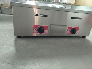 Flat gas Double Bunrner griddle counter outdoor BBQ grill griddle - Product Image 2