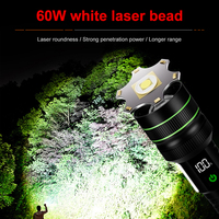 Lampe torche de patrouille longue portée 1000m, lumières latérales COB RGB, haute puissance, lanterne rechargeable, lampe de poche tactique pour le camping en plein air