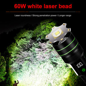 <span class=keywords><strong>Linterna</strong></span> Táctica Recargable de Alta Potencia con Luz <span class=keywords><strong>LED</strong></span> Blanca, Alcance de 5000m, Tipo Cob Horse Race - Product Image 2