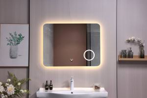 Freestanding modern MDF bathroom vanity <b>set</b> with ceramic basin and LED smart <b>mirror</b>, suitable for apartments and Hotel - Product Image 4